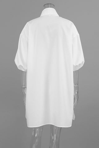 Oversized Tie-Front Blouse