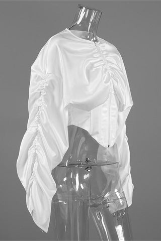 Dramatic Puff Sleeve Corset Blouse