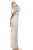 Lace-Up High Neck Sundress