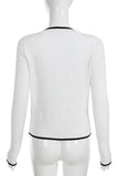 V-Neck Cable Knit Sweater