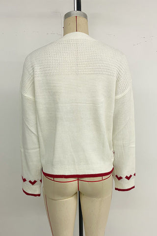Heart Detail Knit Sweater