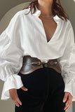 Elegant Ruffle-Collar Blouse