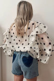 Polka Dot Bow-Tie Blouse