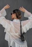 Ruffled Long-Sleeve Blouse