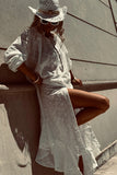Eyelet Long Casual Dress