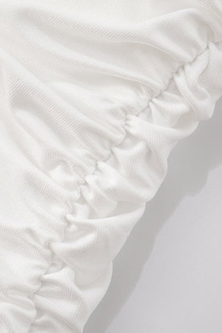 Halter-Neck Ruched Mini Dress