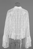 Elegant Lace High-Neck Blouse