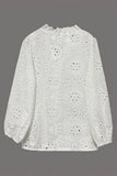 Eyelet Detail Peasant Blouse