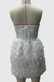 Strapless Floral Evening Dress