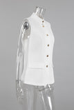 Sleek Button-Up Sleeveless Vest