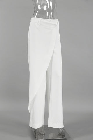 Elegant Wide-Leg Wrap Pants