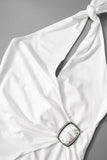 Asymmetrical Hem Tank with Buckle Detail