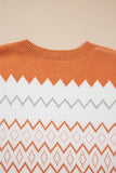 Geometric Pattern Knit Sweater