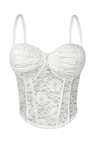 Lace Detail Bustier Top