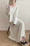 Elegant Knit Skirt Set