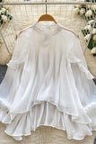 Elegant Layered Blouse with Ruffle Details