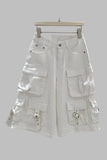 Cargo Pocket Denim Shorts