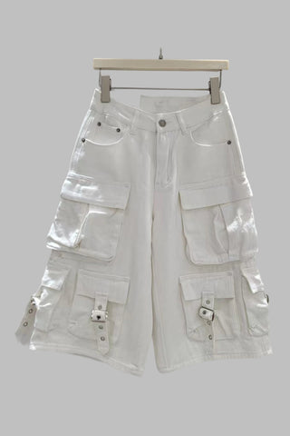 Cargo Pocket Denim Shorts