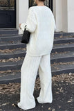 Cozy Cable Knit Sweater Pants Set