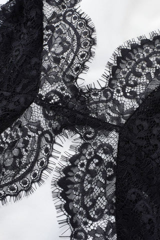 Elegant Lace Panel Maxi Dress