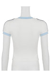 Graphic V-Neck Cropped T-Shirt