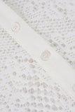 Lace Button-Front Long Sleeve Top