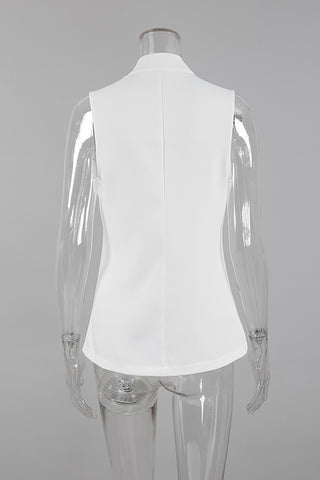 Button-Front Sleeveless Top