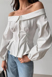 Off-Shoulder Peasant Blouse