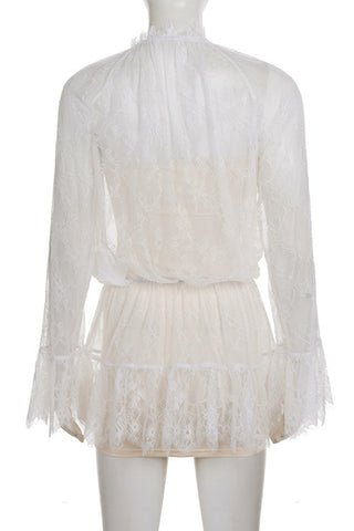 Elegant Long-Sleeve Lace Dress