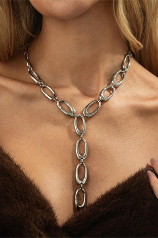 Oval Link Statement Necklace