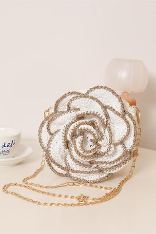Floral Chain Crossbody Bag