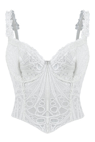 Lace Detail Bustier Top