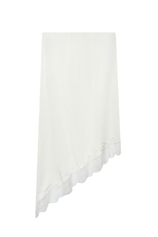 Asymmetrical Hem Midi Skirt