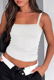 Lace-Trim Square Neck Tank Top
