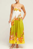 Tropical Print Flowy Casual Dress