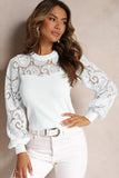 Lace Sleeve Knit Top