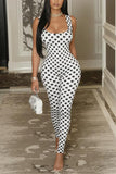 Polka Dot Sleeveless Jumpsuit