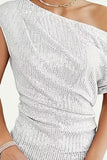 One-Shoulder Sequin Tank Top