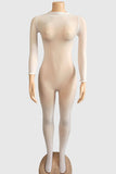 Sleek Long Sleeve Sheer Jumpsuit