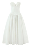 Strapless Bow Casual Dress