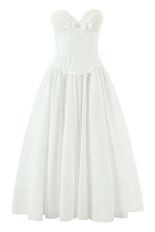 Strapless Bow Casual Dress