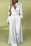 Elegant Ruffle Detail Pants Set