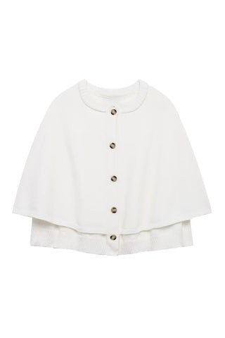 Button-Up Cape Cardigan