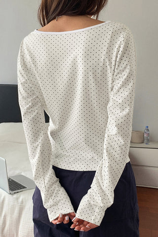 Polka Dot Long Sleeve Top