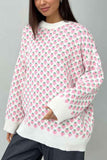 Patterned Crew Neck Sweater