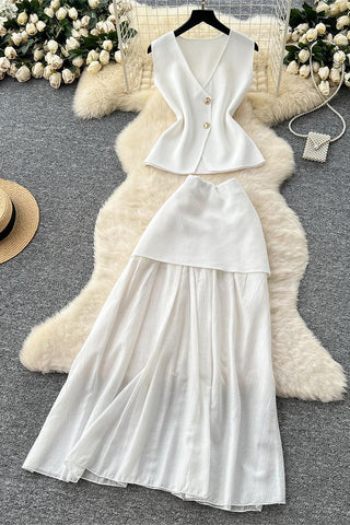 Elegant Two-Piece Skirt Set