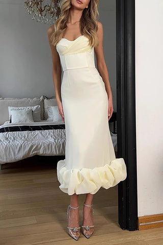 Spaghetti Strap Flounce Dress