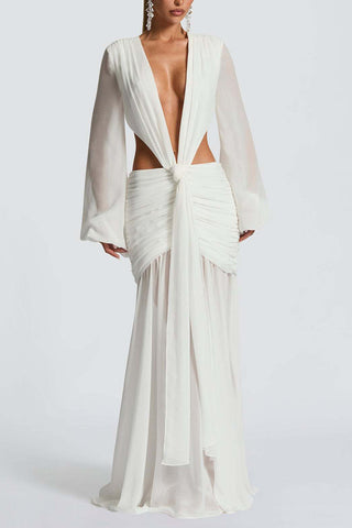 Elegant Cutout Evening Gown