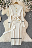 Button-Front Midi Casual Dress