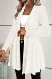 Open-Front Ribbed Cardigan